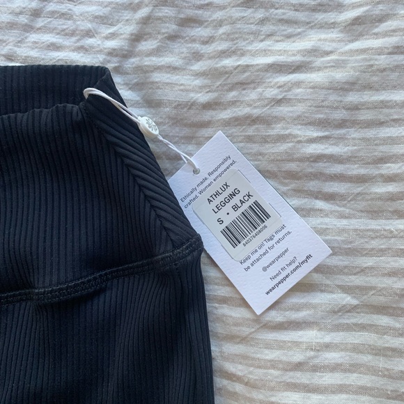 BNWT Ribbed high waisted leggings from sustainable brand Pepper - Picture 4 of 7